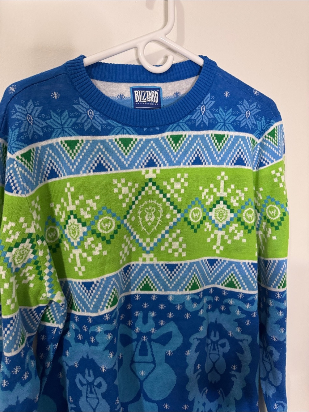 Blizzard Men’s Medium For the Alliance Ugly Christmas Sweater - Picture 3 of 10